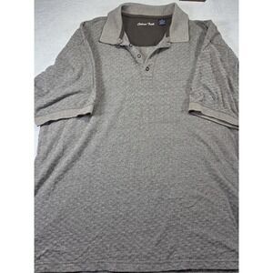 Cedona Trail Polo Shirt Mens 2XL Brown Textured Cotton Casual Short Sleeve